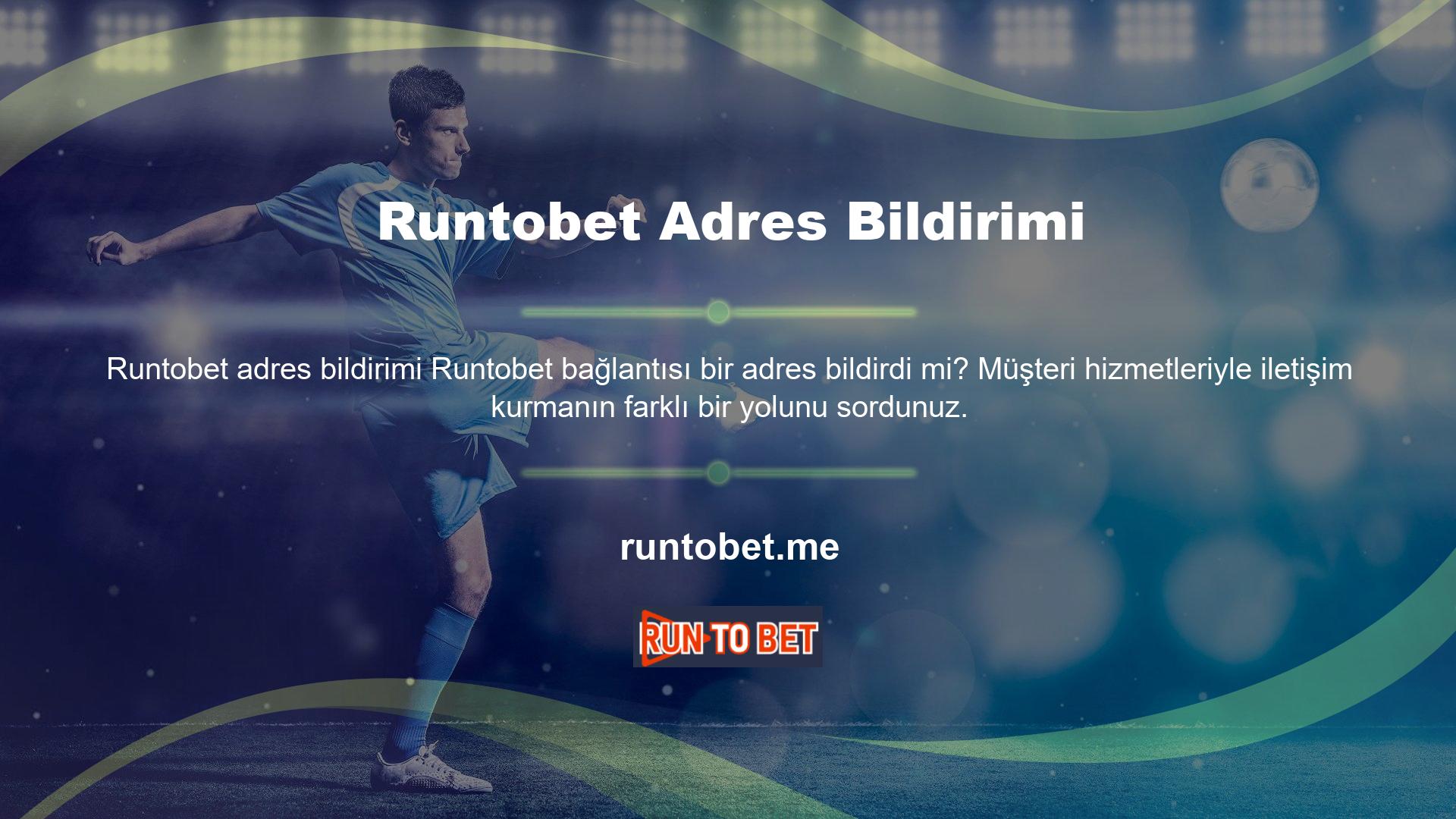 Runtobet için yeni giriş adresini içeren bir kısa mesaj alacaksınız